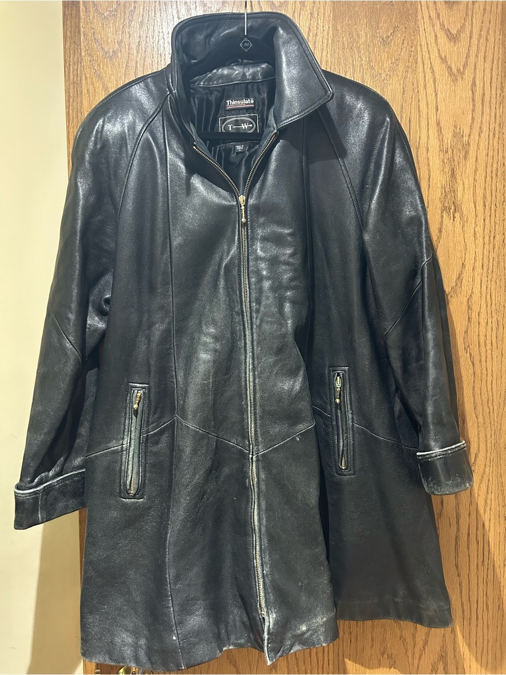 Black Leather Jacket with 3M Thinsulate